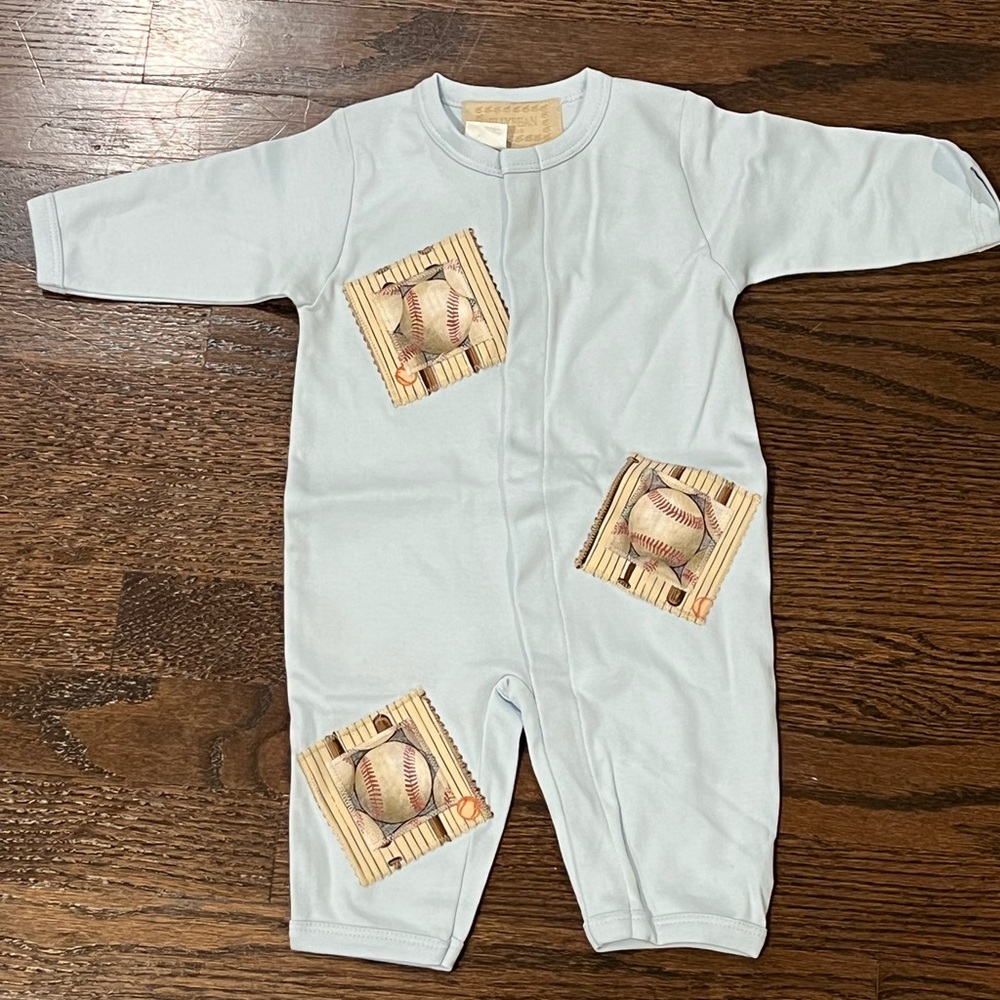 Jillybean Bebe Baseball Onesie